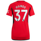 Kobbie Mainoo Manchester United adidas Women's 2023/24 Home Replica Player Jersey - Red/Green