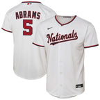 CJ Abrams Washington Nationals Nike Youth Home Replica Player Jersey - White