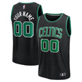 Boston Celtics  Youth Custom Fast Break Jersey - Black - Statement Edition/Kelly Green/White