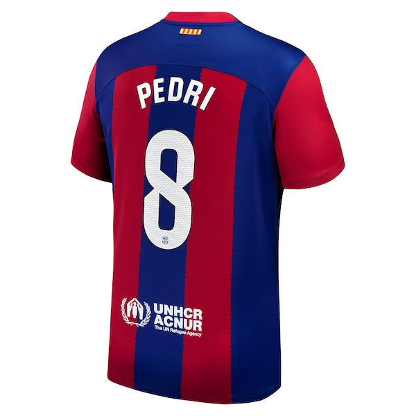 Pedri Barcelona Nike 2023/24 Home Replica Jersey - Royal/Aqua/White