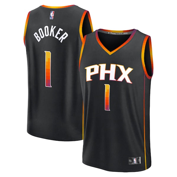 Devin Booker Phoenix Suns  Fast Break Replica Player Jersey - Statement Edition - Black