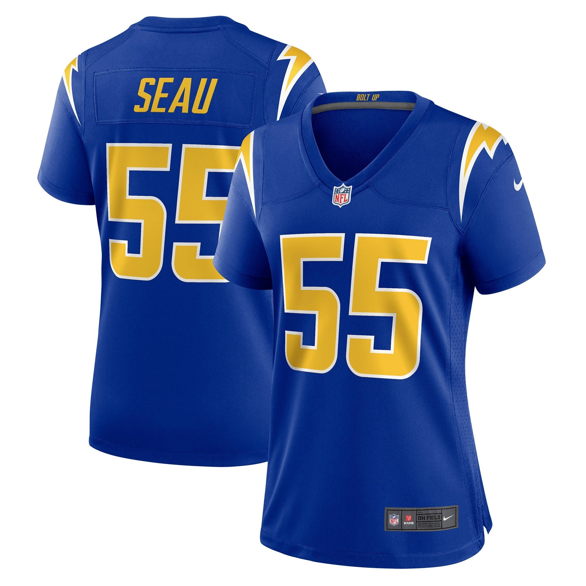 Junior Seau Los Angeles Chargers Nike Women's Game Retired Player Jersey - Powder Blue/Royal