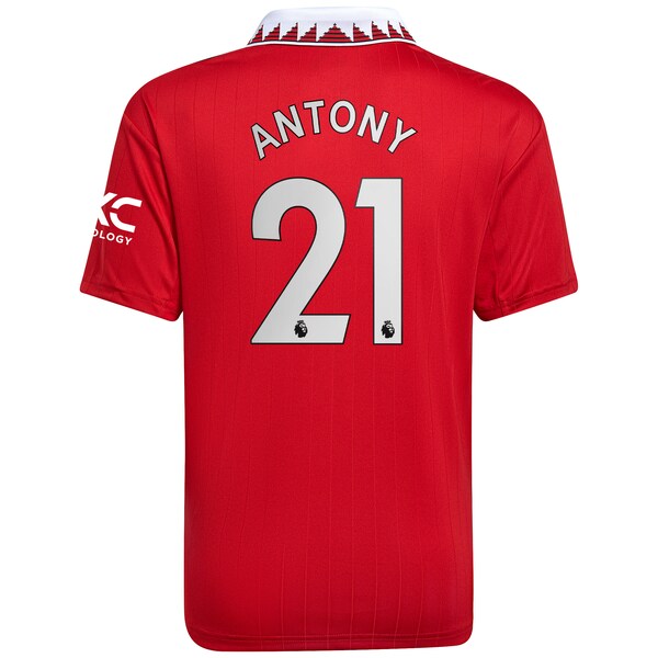 Antony Manchester United adidas Youth 2022/23 Home Replica Player Jersey - Red