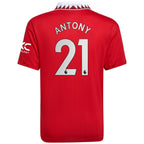 Antony Manchester United adidas Youth 2022/23 Home Replica Player Jersey - Red