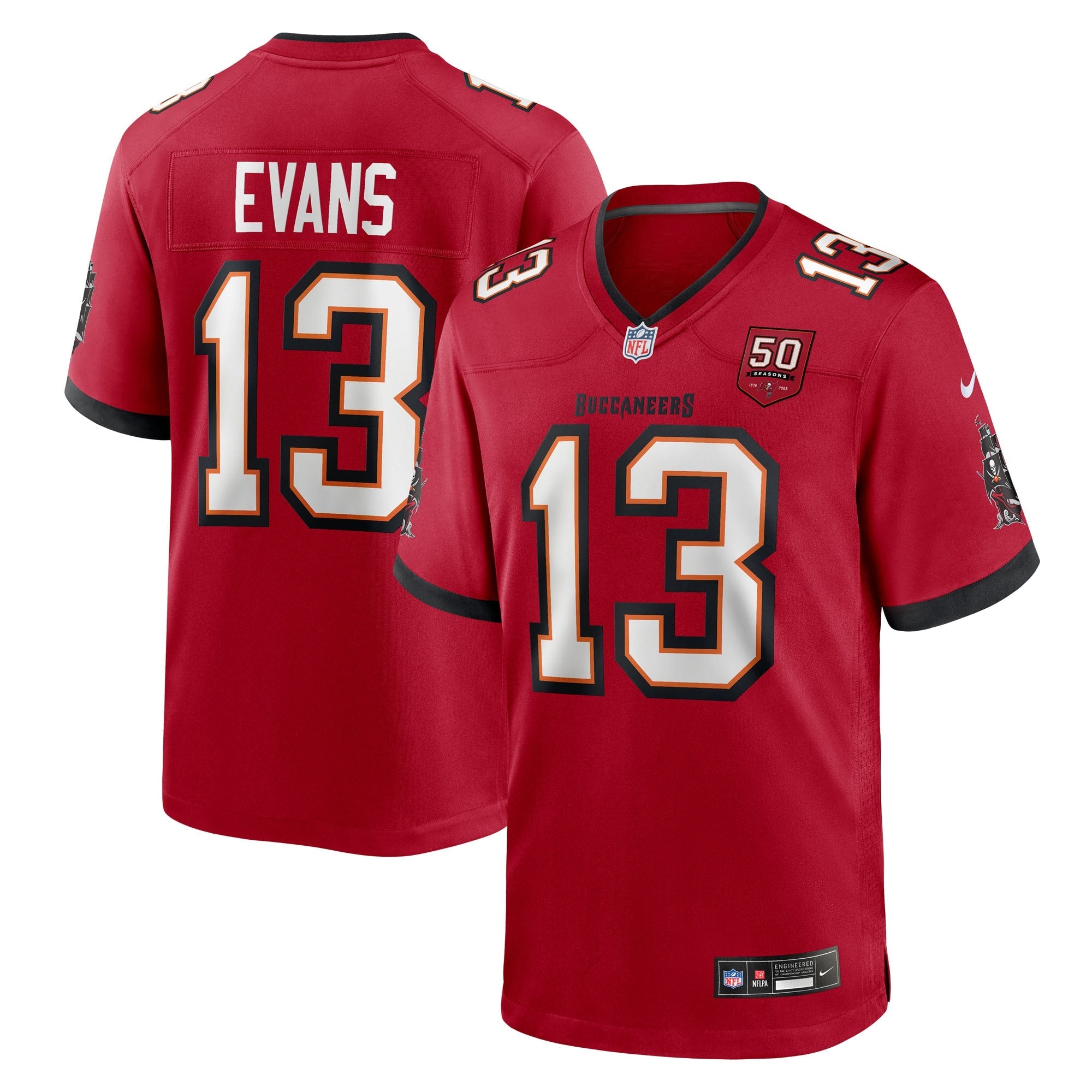 Mike Evans  Tampa Bay Buccaneers Nike 50th Season Game Jersey - Creamsicle/Red