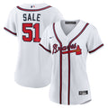 Chris Sale Atlanta Braves Nike Women's Home Replica Jersey - White