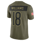 Caleb Williams Chicago Bears Nike 2025 Salute to Service Limited Jersey - Olive