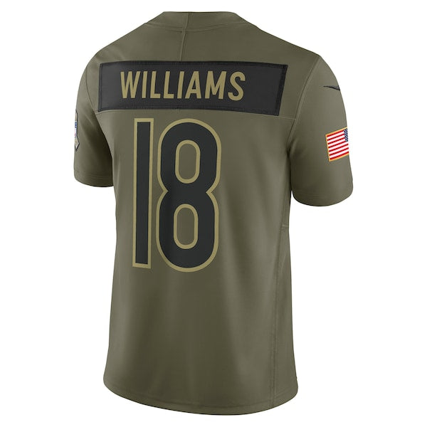 Caleb Williams Chicago Bears Nike 2025 Salute to Service Limited Jersey - Olive