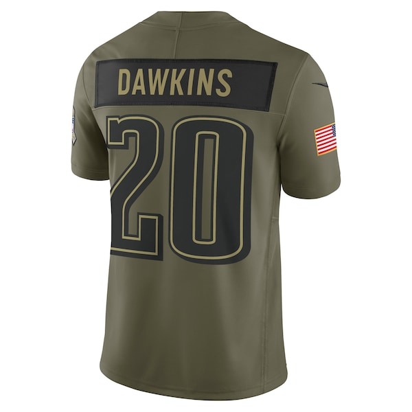 Brian Dawkins Philadelphia Eagles Nike 2025 Salute to Service Retired Limited Jersey - Olive