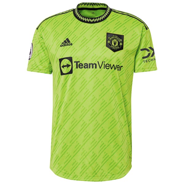 Luke Shaw Manchester United adidas 2022/23 Third Authentic Player Jersey - Neon Green