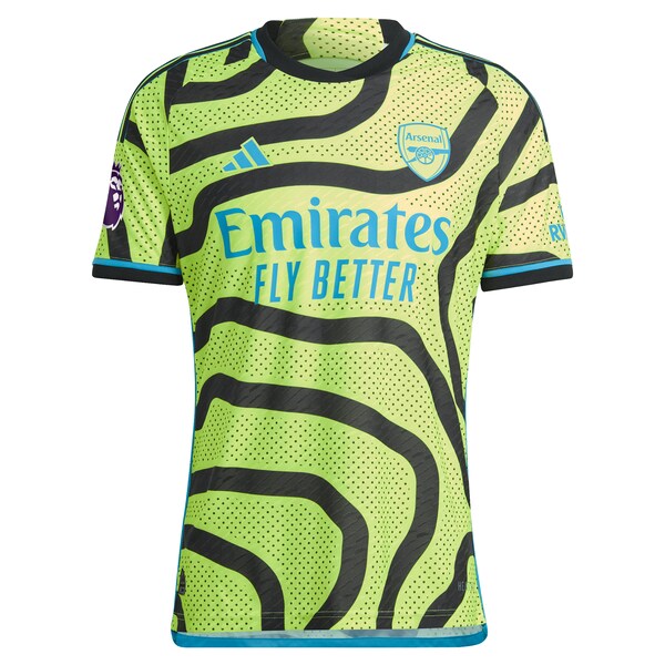 Gabriel Martinelli Arsenal adidas 2023/24 Away Authentic Player Jersey - Yellow/Red