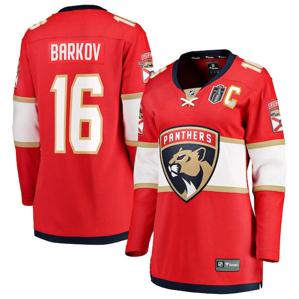 Aleksander Barkov Florida Panthers  Women's 2025 Stanley Cup Final Home Breakaway Player Jersey - Red