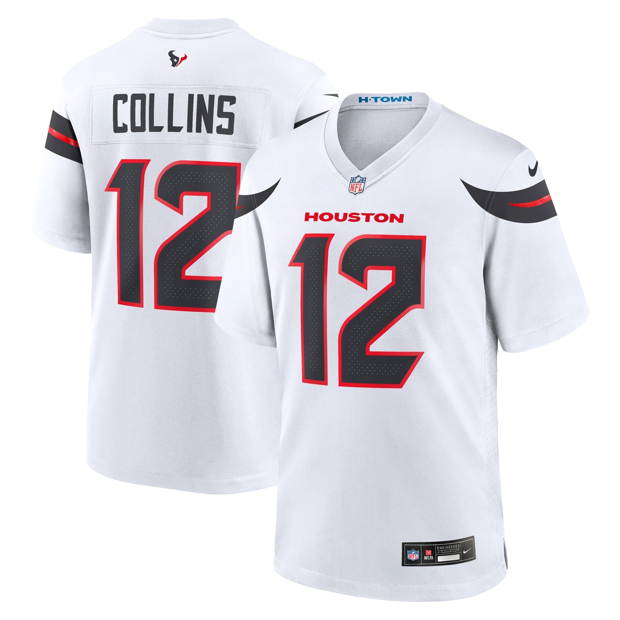 Nico Collins Houston Texans Nike Alternate Game Jersey -  Red/White/Navy