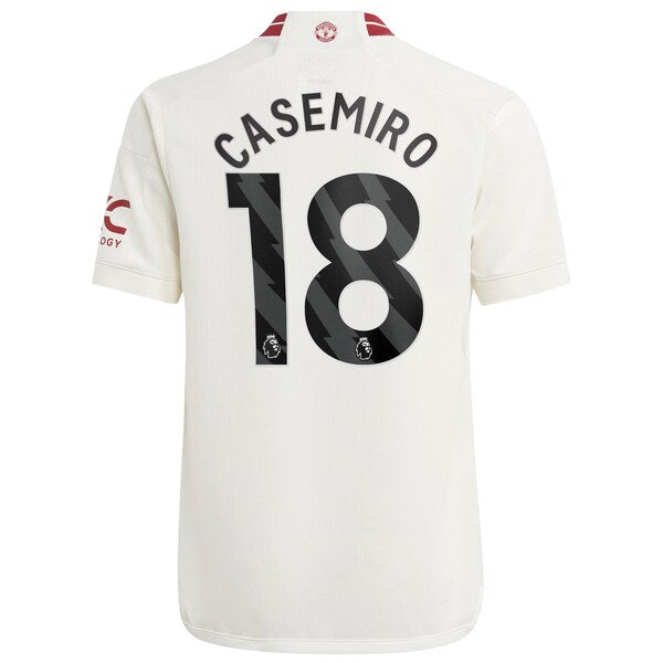 Casemiro Manchester United adidas Youth 2023/24 Third Replica Player Jersey - White