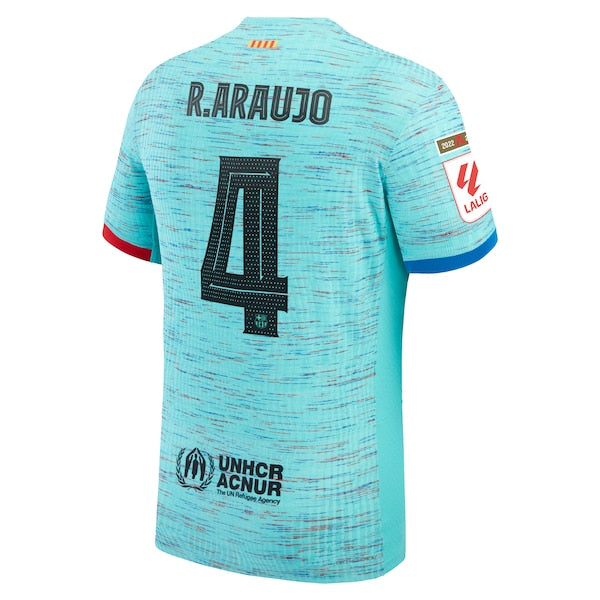 Ronald Araujo Barcelona Nike 2023/24 Third Authentic Jersey - Aqua/Royal/White