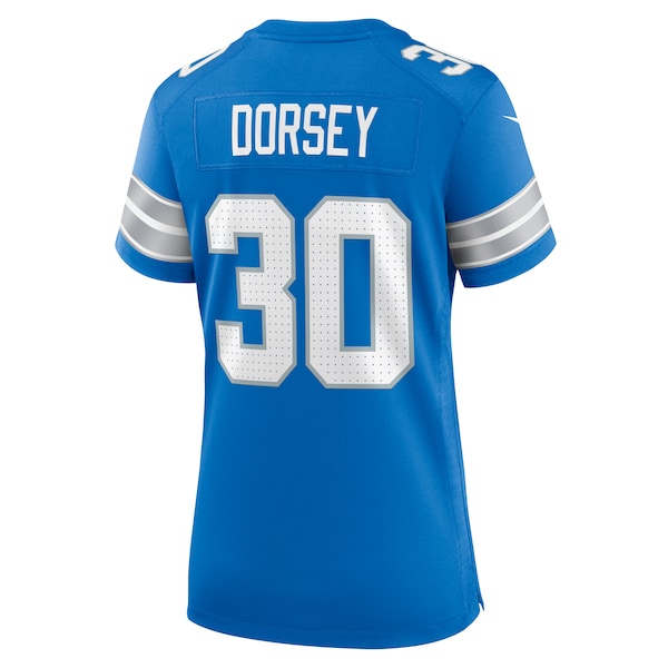 Khalil Dorsey Detroit Lions Nike Women's Team Game Jersey -  Blue