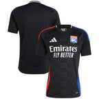Olympique Lyonnais adidas 2024/25 Away Replica Jersey - Black