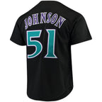 Randy Johnson Arizona Diamondbacks Cooperstown Collection Mesh Batting Practice Button-Up Jersey - Black
