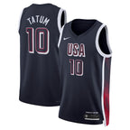 Jayson Tatum #10 USA Men’s National Team USA 2024 OLYMPIC JERSEYS - Navy