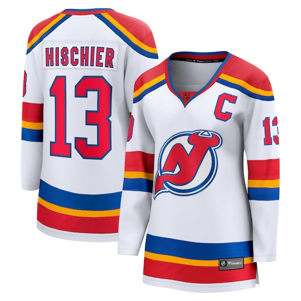 Nico Hischier New Jersey Devils  Women's Captain Patch Special Edition 2.0 Breakaway Player Jersey - White