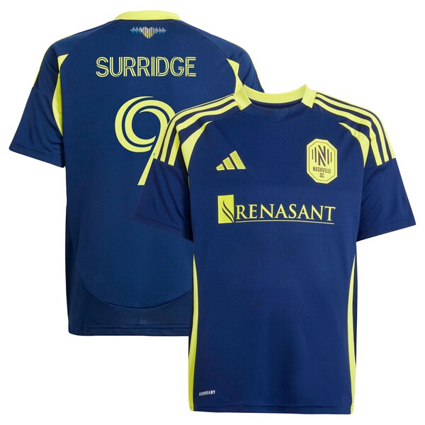 Sam Surridge Nashville SC adidas Youth 2025 The Heart of Nashville Kit Replica Player Jersey - Navy