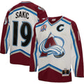 Joe Sakic Colorado Avalanche Captain Patch 2000/01 Blue Line Player Jersey - White