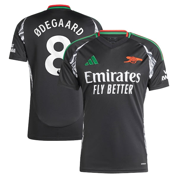 Martin Odegaard Arsenal adidas 2024/25 Away Replica Player Jersey - Black