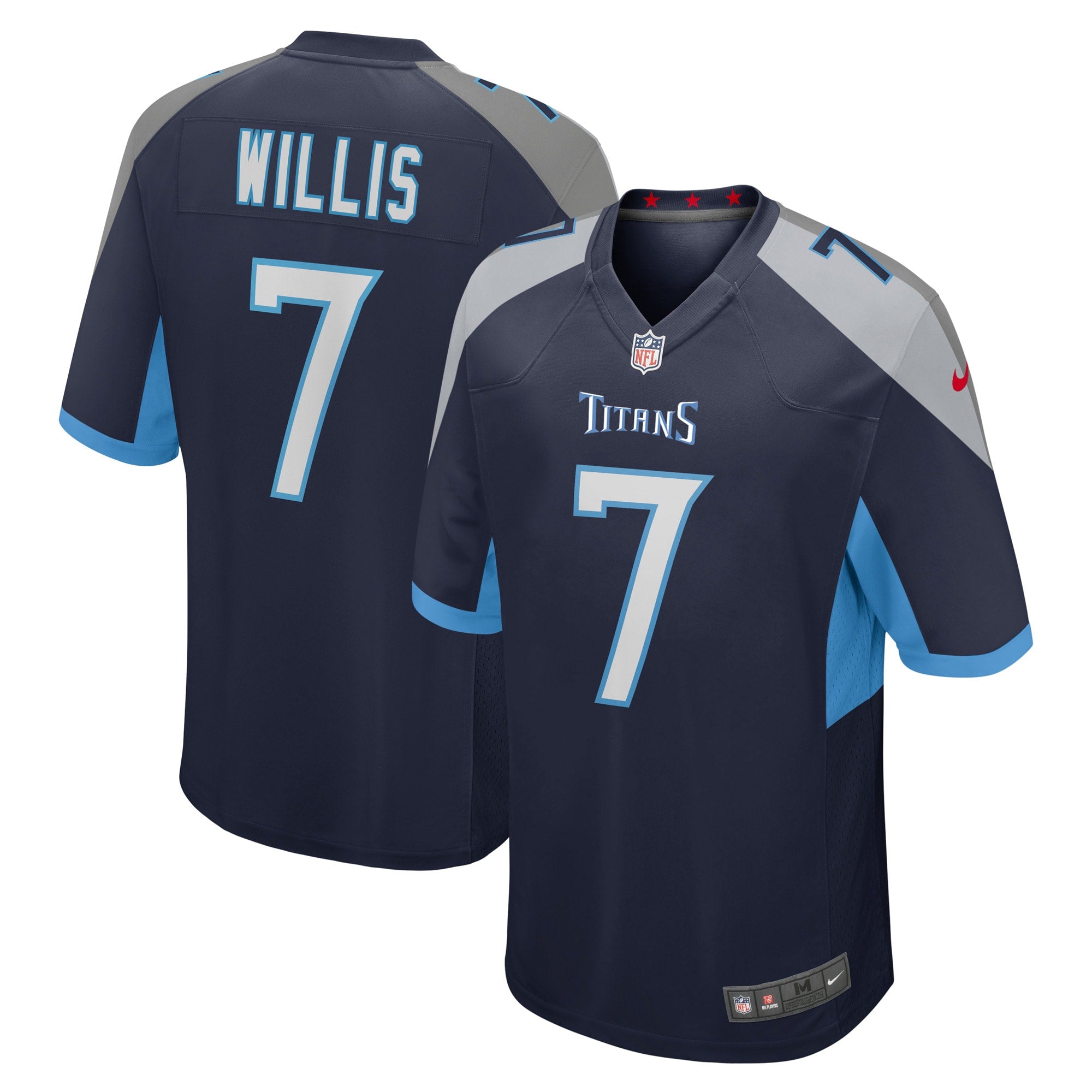 Malik Willis Tennessee Titans Nike Oilers Throwback Alternate Game Player Jersey - Light Blue/Navy