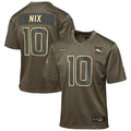 Bo Nix Denver Broncos Nike Youth 2025 Salute to Service Game Jersey - Olive