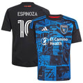 Cristian Espinoza San Jose Earthquakes adidas Youth 2025 Headliner Replica Player Jersey - Black