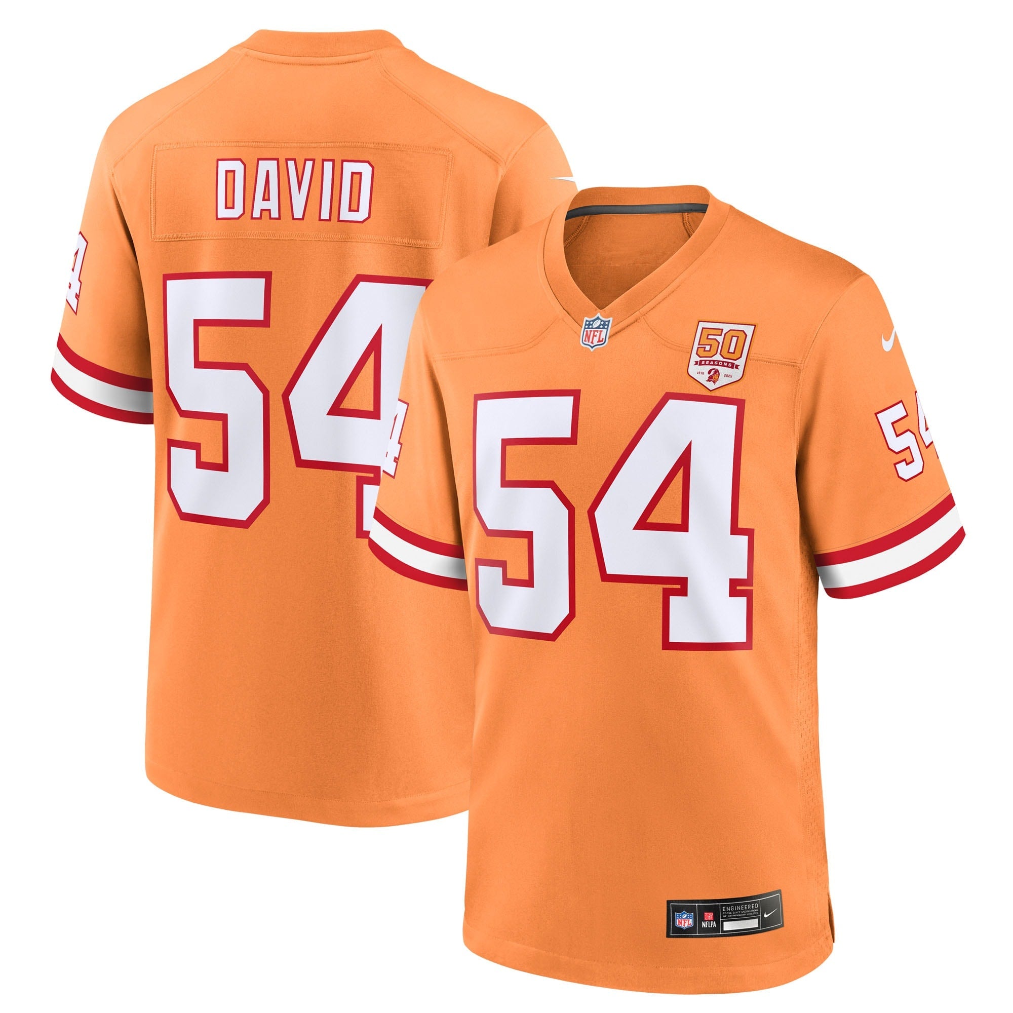 Lavonte David Tampa Bay Buccaneers Nike 50th Season Team Game Jersey - Red/Creamsicle