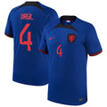 Virgil Van Dijk Netherlands National Team Nike 2022/23 Away Breathe Stadium Replica Player Jersey - Blue
