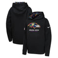 Baltimore Ravens Nike Youth 2024 NFL Crucial Catch Pullover Hoodie - Black