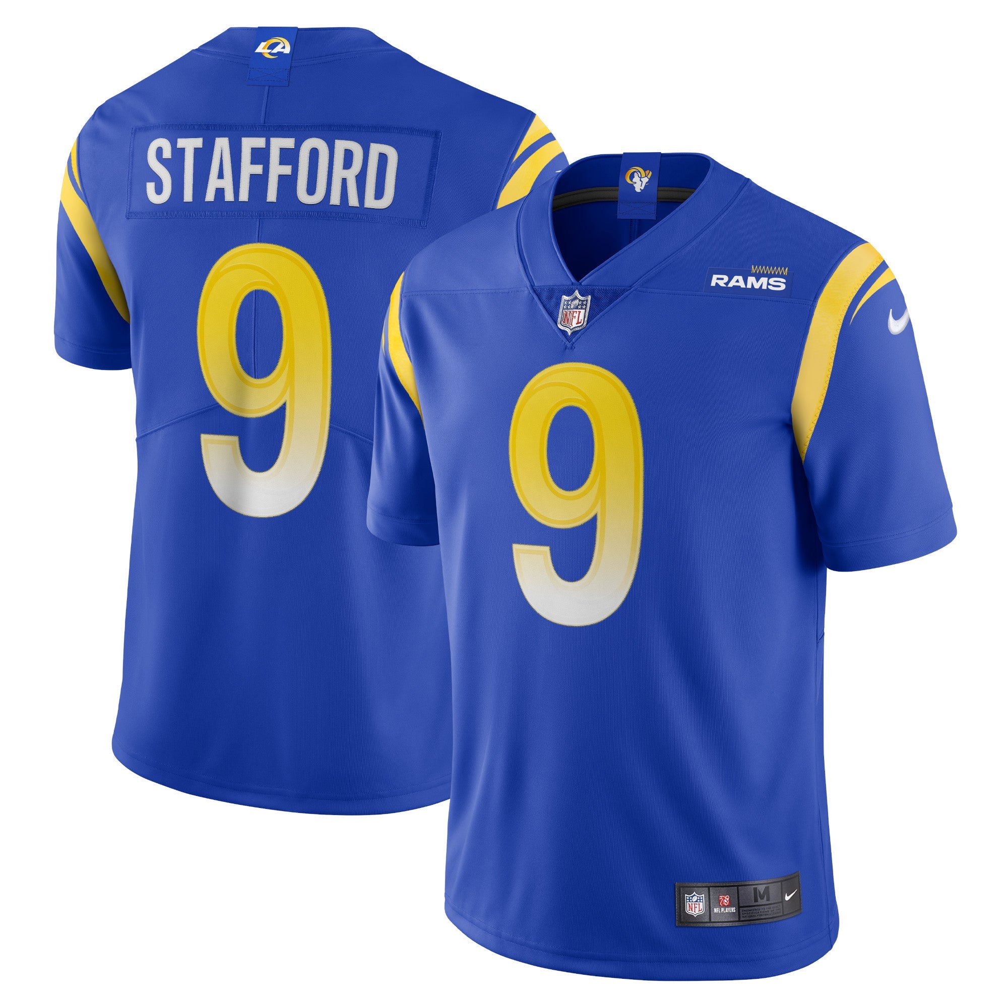 Matthew Stafford Los Angeles Rams Nike Alternate Vapor Limited Jersey - White/Cream/Royal