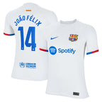 João Félix Barcelona Nike Youth 2023/24 Away Stadium Replica Player Jersey - White