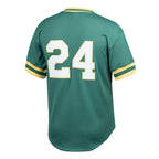 Rickey Henderson Athletics  Youth Cooperstown Collection Mesh Batting Practice Jersey - Green