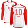 Leroy Sané Bayern Munich adidas 2023/24 Home Replica Long Sleeve Jersey - White