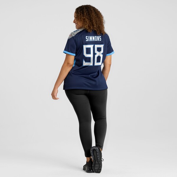 Jeffery Simmons Tennessee Titans Nike Women's  Game Jersey -  Navy