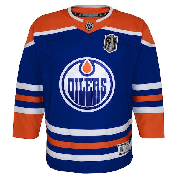 Edmonton Oilers Youth 2025 Stanley Cup Final Home Premier Jersey - Royal