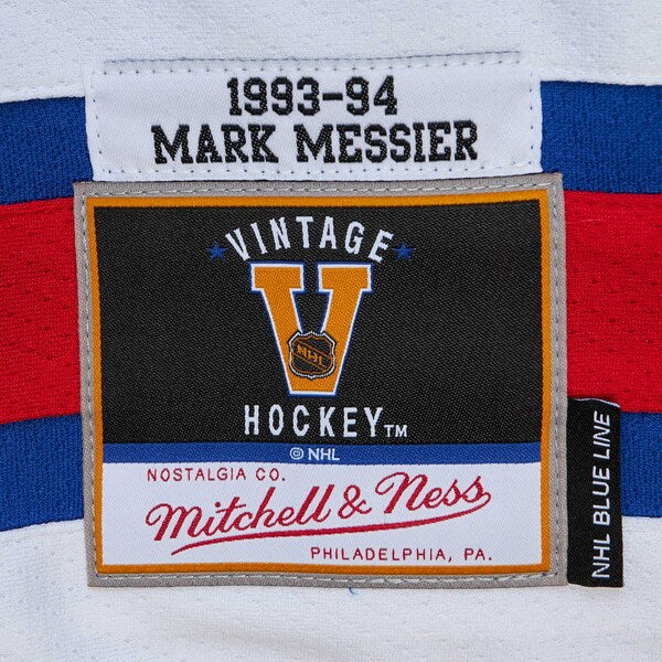 Mark Messier New York Rangers Captain Patch 1993/94 Blue Line Player Jersey - Blue