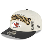 Kansas City Chiefs New Era Super Bowl LVIII Champions Locker Room Low Profile 9FIFTY Adjustable Hat - Cream/Black