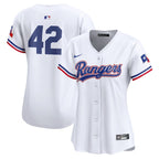 Texas Rangers Nike Women's 2024 Jackie Robinson Day Home Limited Jersey – White