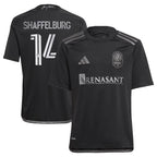 Jacob Shaffelburg Nashville SC adidas Youth 2024 Man In Black Kit Replica Player Jersey - Black/Yellow