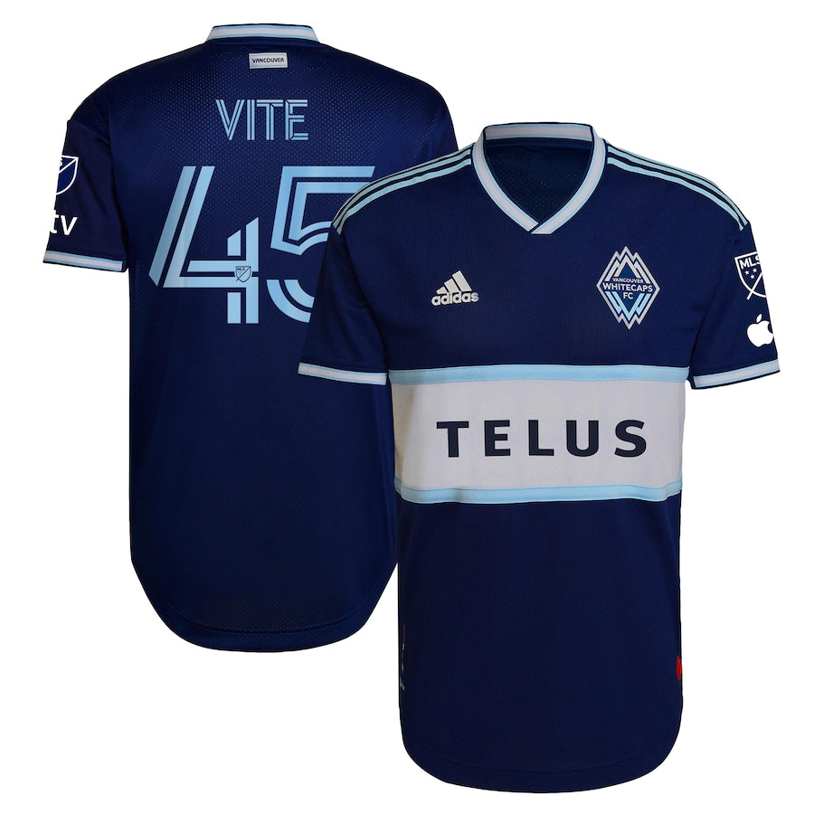 Pedro Vite Vancouver Whitecaps FC adidas 2023 The Hoop x This City Authentic Player Jersey - Blue