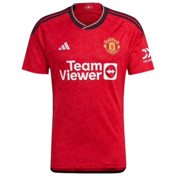 Aaron Wan-Bissaka Manchester United adidas 2023/24 Home Replica Player Jersey - Red/Green