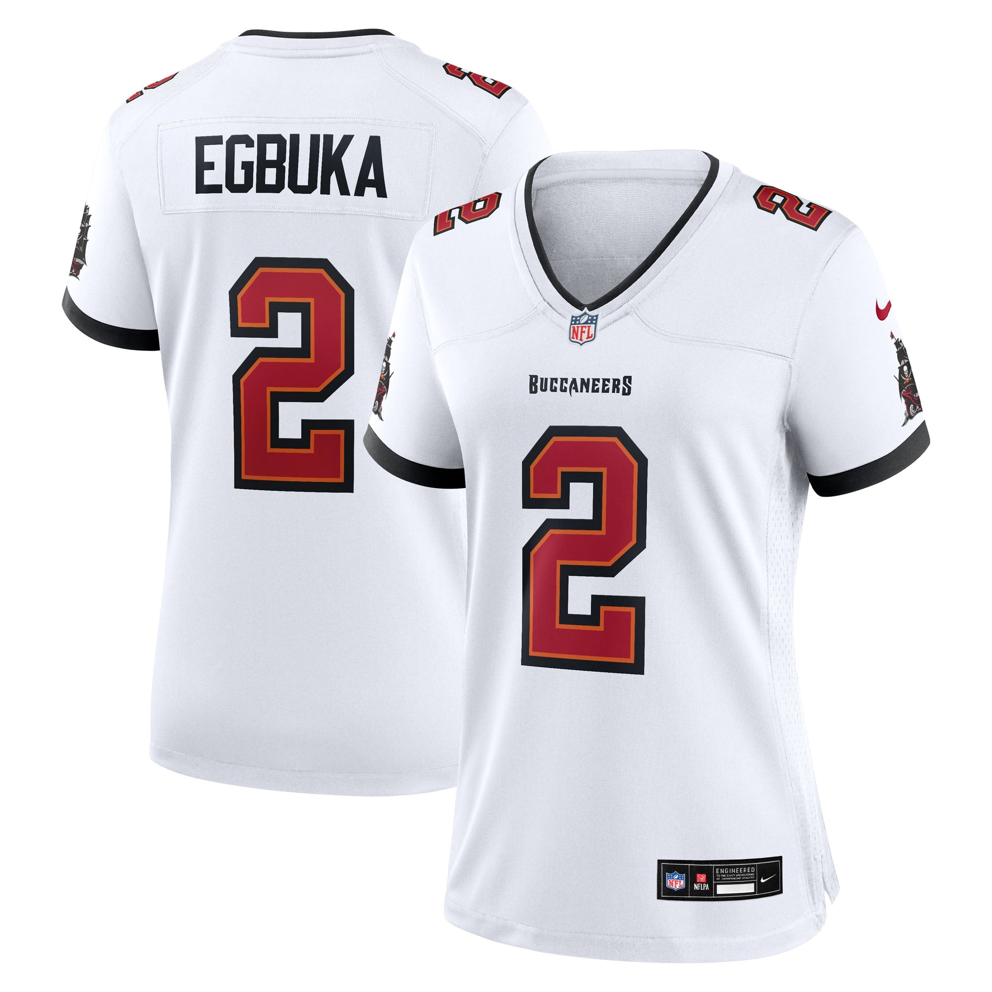 Emeka Egbuka  Tampa Bay Buccaneers Nike Women's Team  Game Jersey - Red/White/Creamsicle