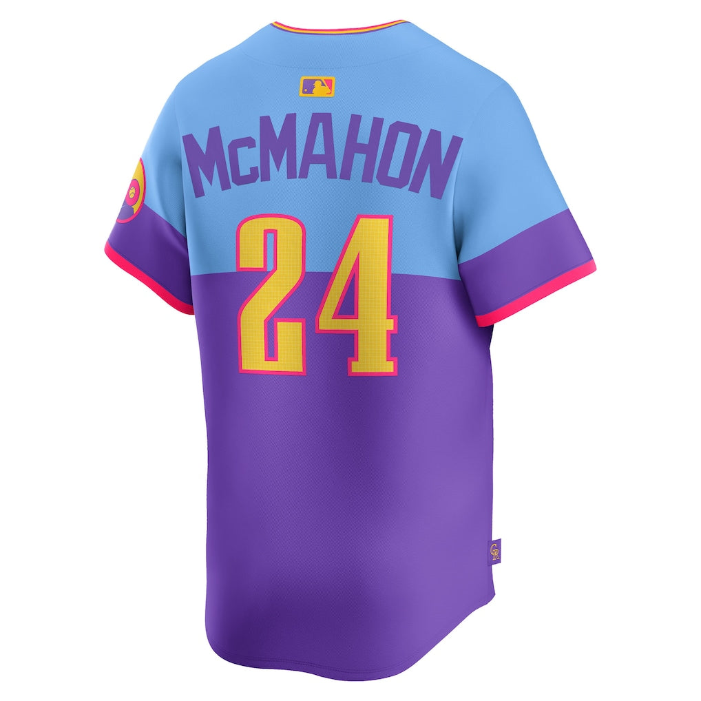 Ryan McMahon Colorado Rockies Nike 2025 City Connect Limited Player Jersey - Purple/Light Blue