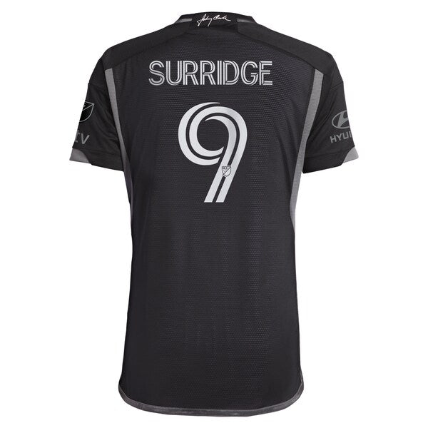 Sam Surridge Nashville SC adidas 2024 Man In Black Kit Authentic Player Jersey – Black