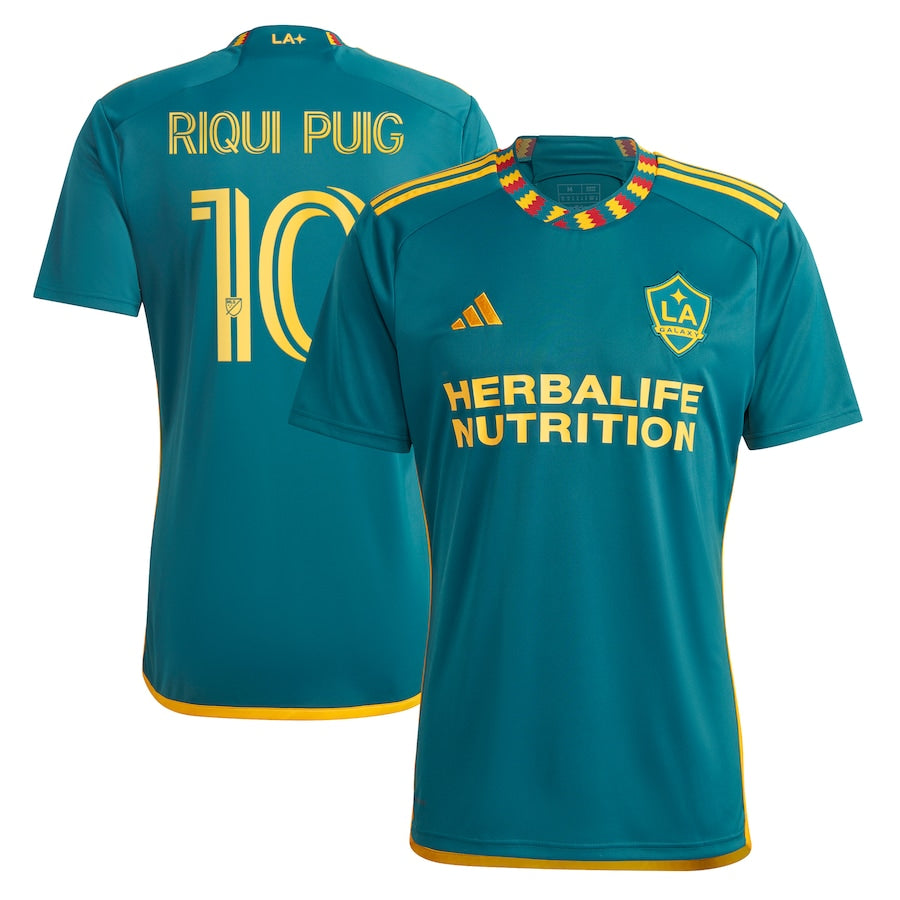 Riqui Puig LA Galaxy adidas 2024 Angeleno Kit Replica Player Jersey - White/Green