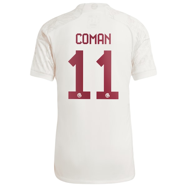 Kingsley Coman Bayern Munich adidas 2023/24 Third Replica Jersey - White